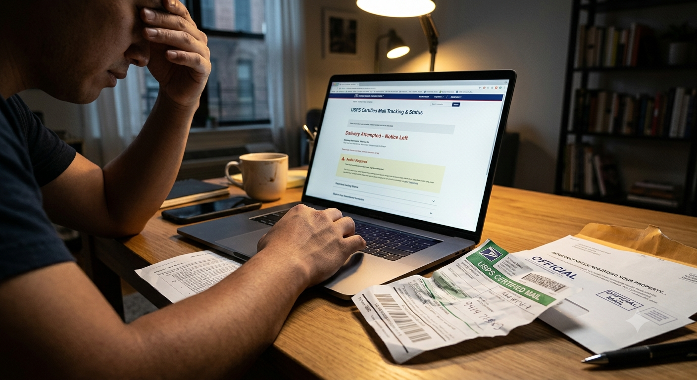 A calendar marked with the 30-day security deposit return deadline alongside a Chicago lease and a check